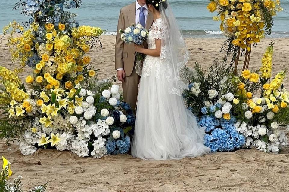 Gorgeous couple on beach