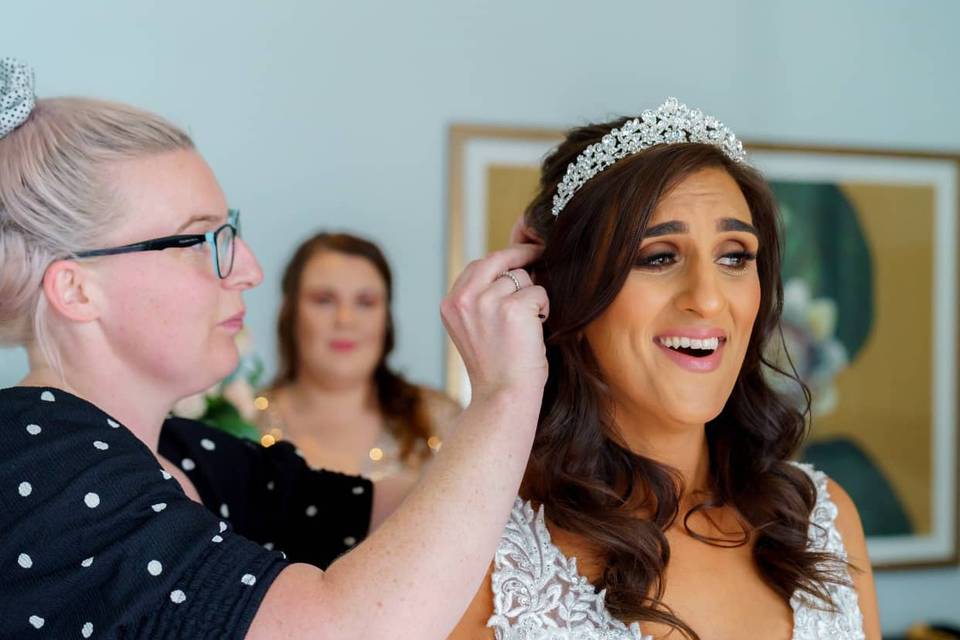 Bride on her wedding day