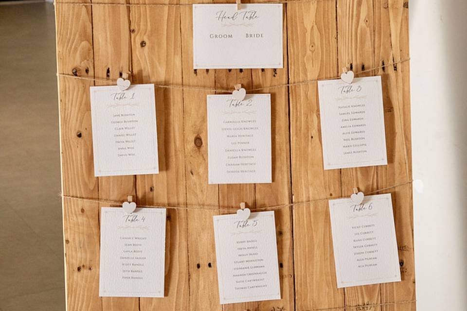 Seating plan &stand