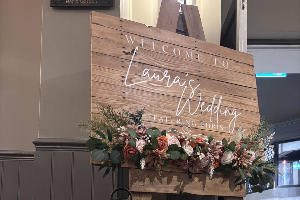 Welcome sign