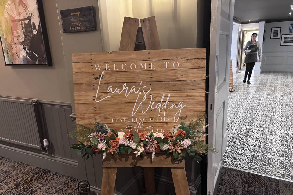 Welcome sign