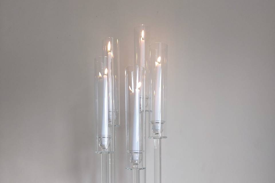 Glass Candelabra Hire