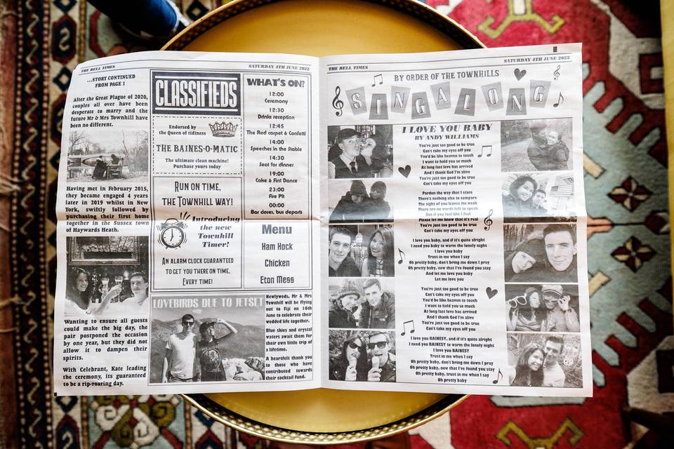 Wedding Newspaper