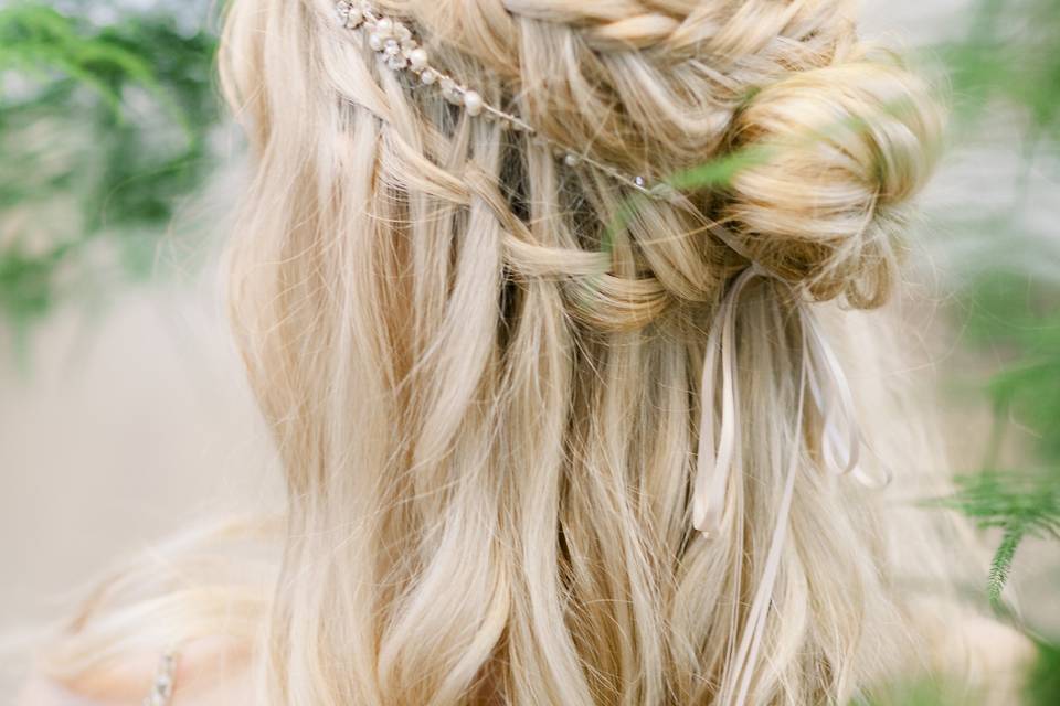 Boho bridesmaid hair