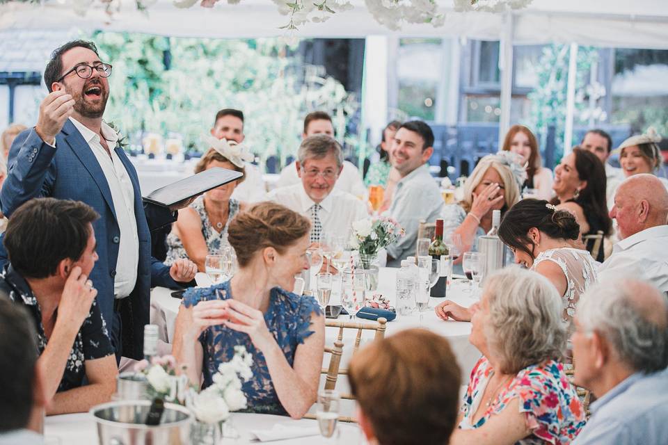 A comical grooms speech