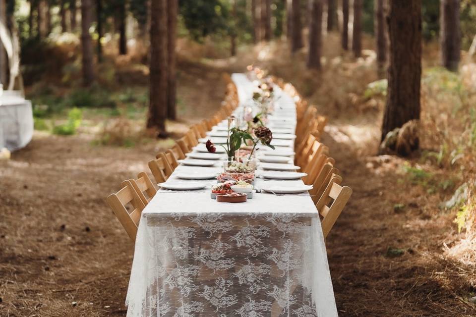 Happy valley table set up