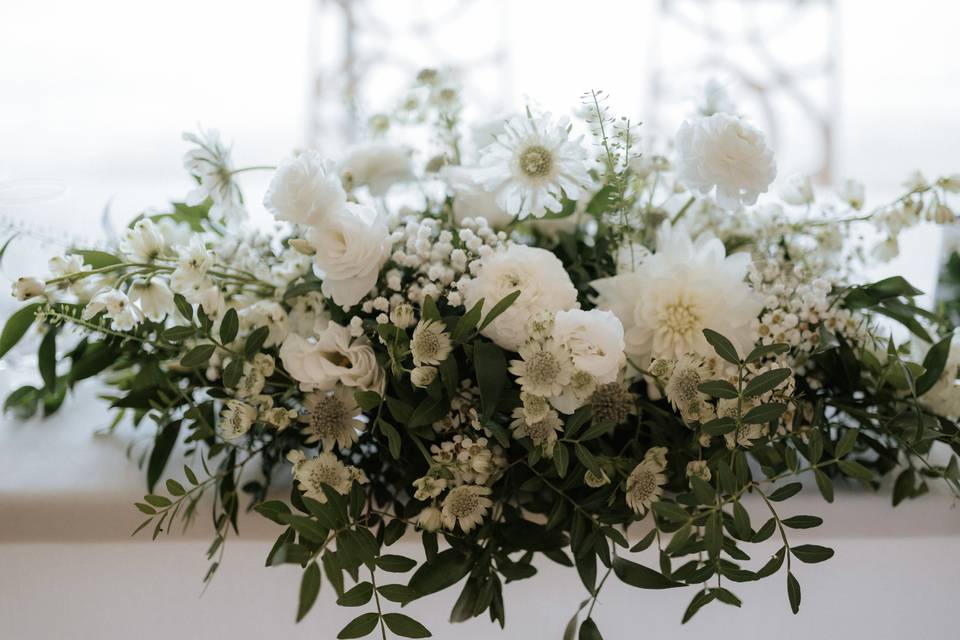 White Table Arrangement