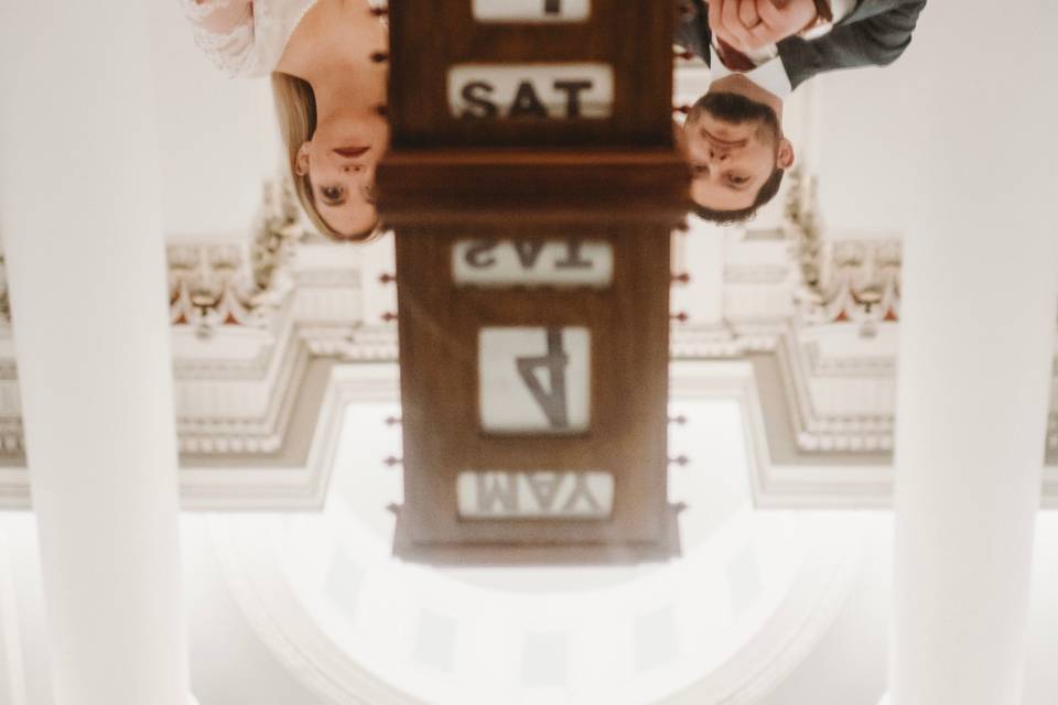 Signet library wedding couple