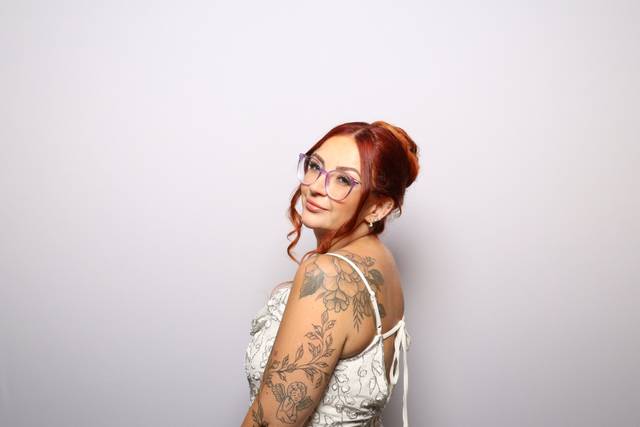 Bride photobooth picture