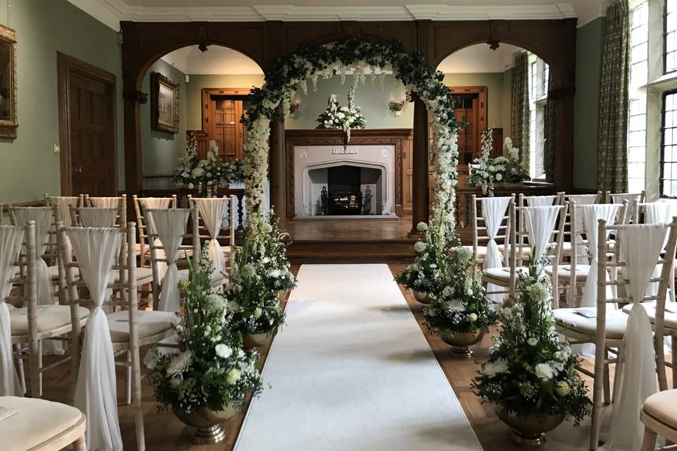 Billiard room set up-ceremony