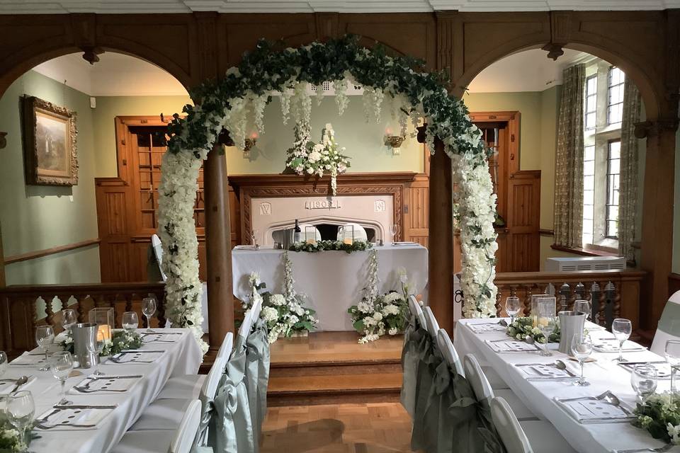 Wedding breakfast room