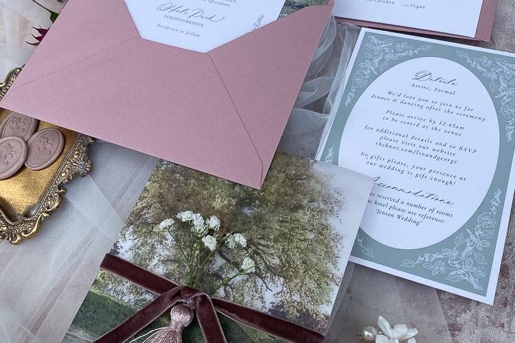 Blush Wedding Invites