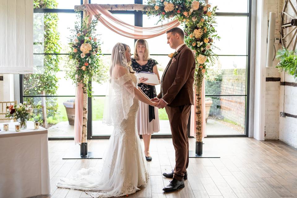 Barn Wedding ceremony