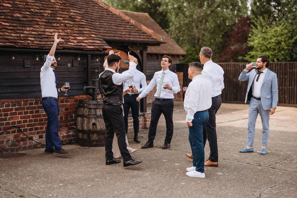 Farm wedding setting