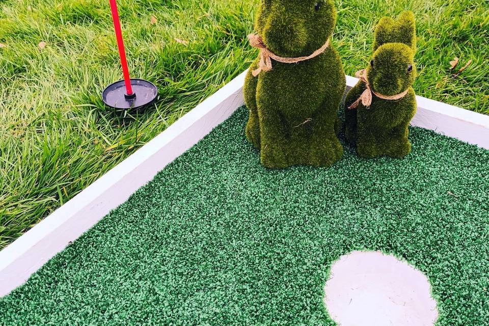 Cloud 9 Mini Golf rabbits