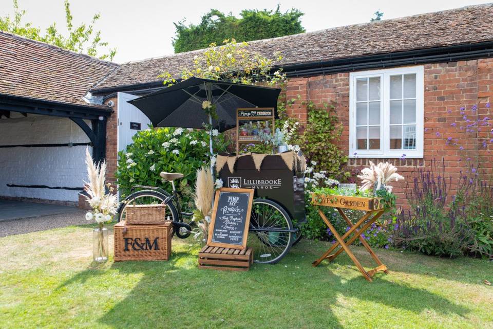 Reception drink station set up