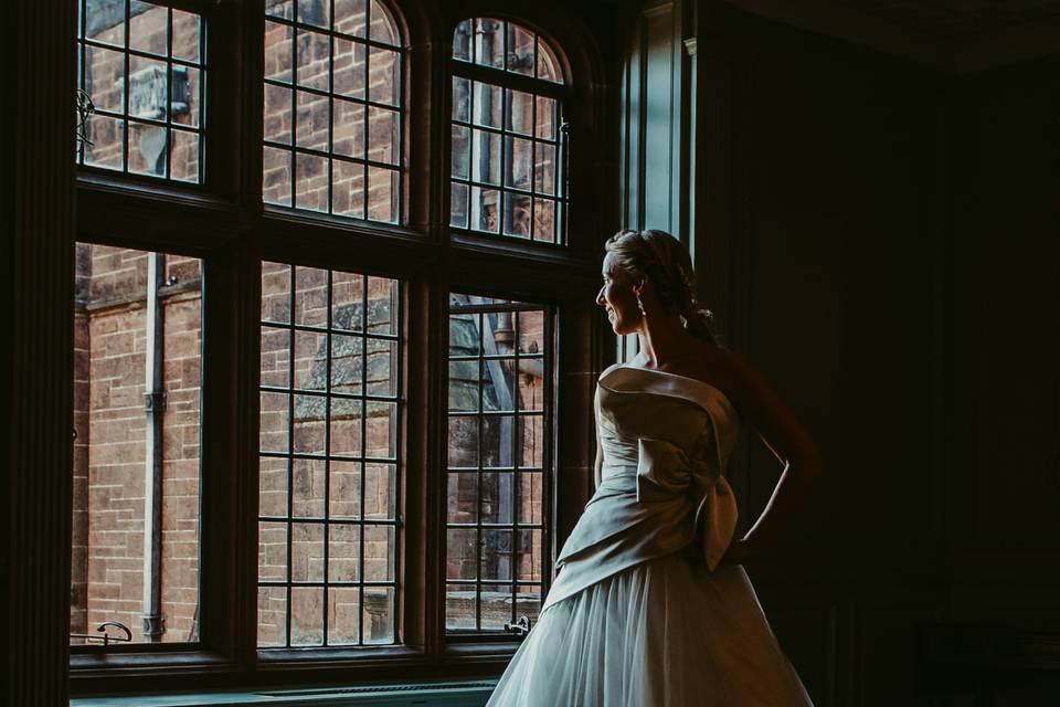 Bride at the manor house