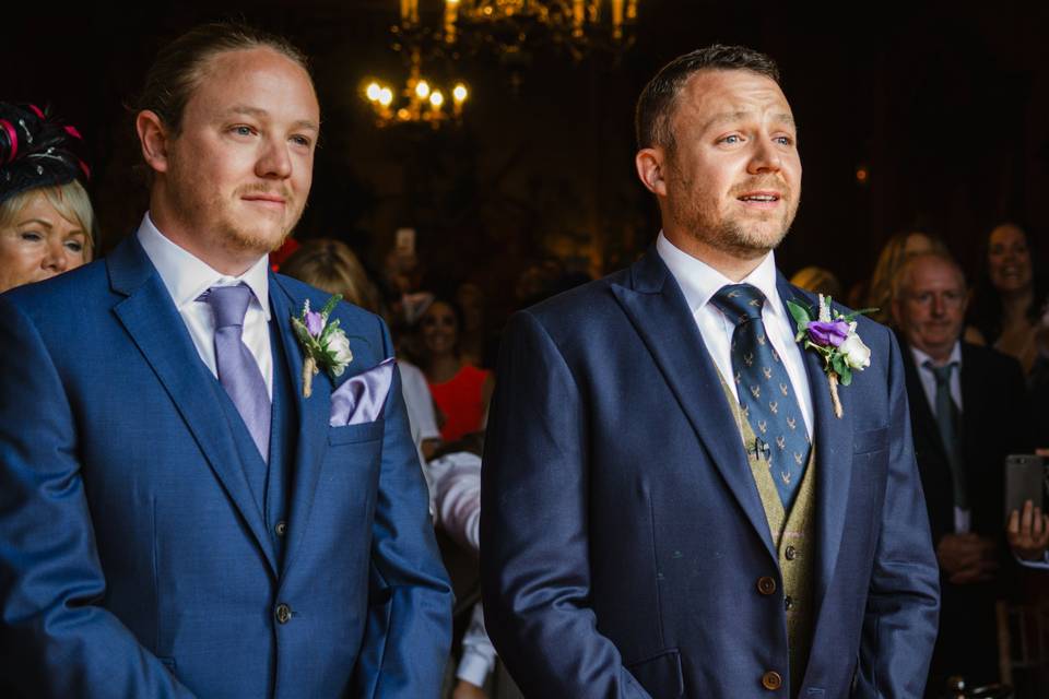 Groom sees his bride