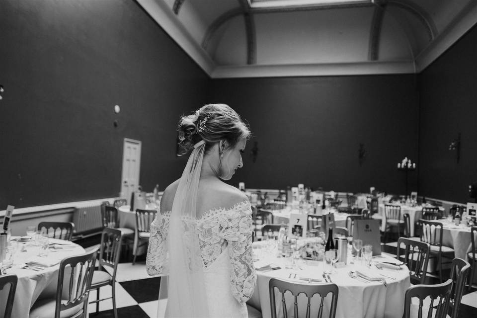Bride at reception