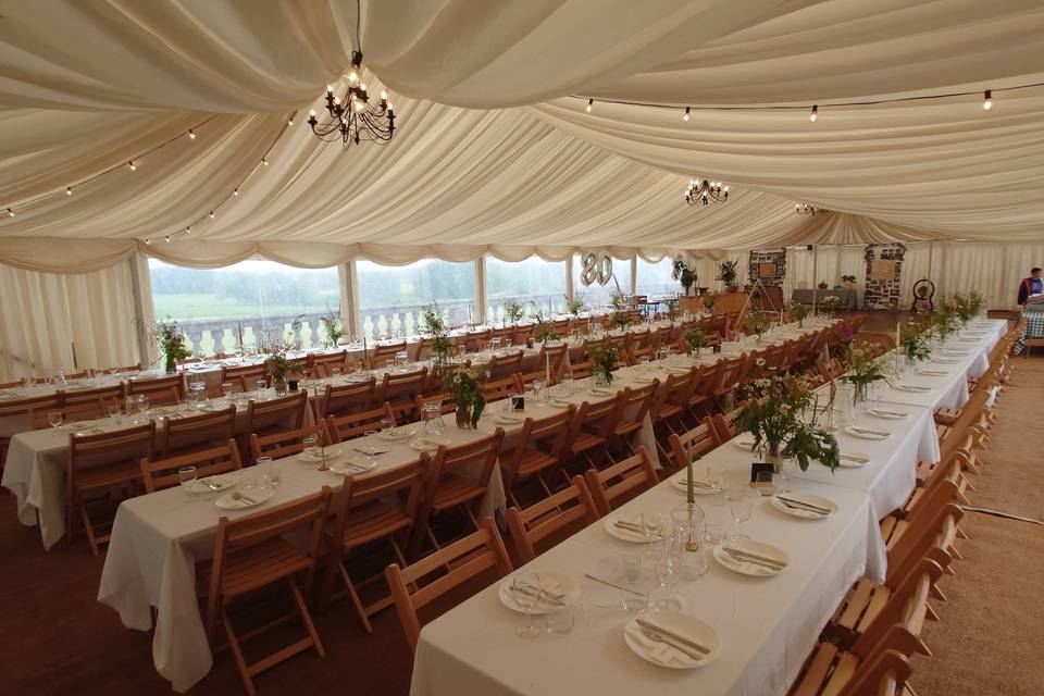 Marquee long tables