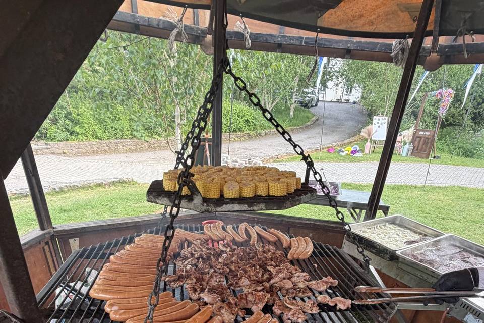 Coal fried barbecue