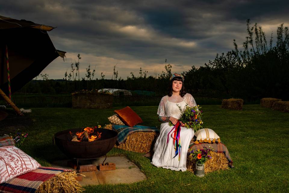 Farm Wedding Bride