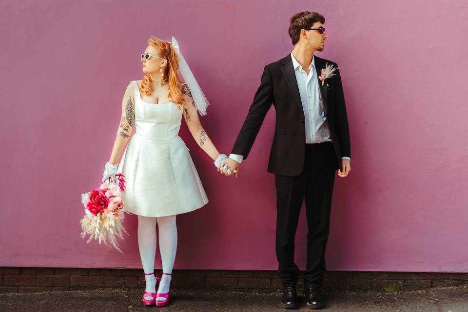 City Wedding Couple