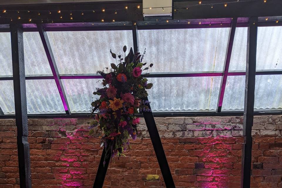 Purple in a bright room