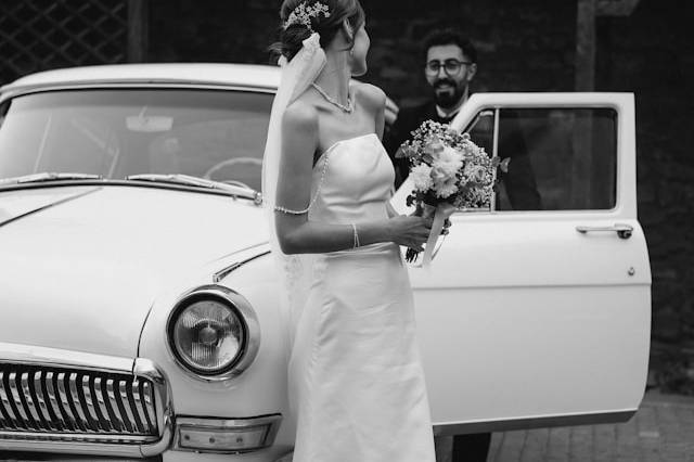 Bride & Car