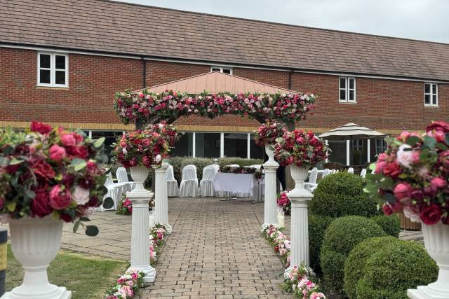 Floral Courtyard set up