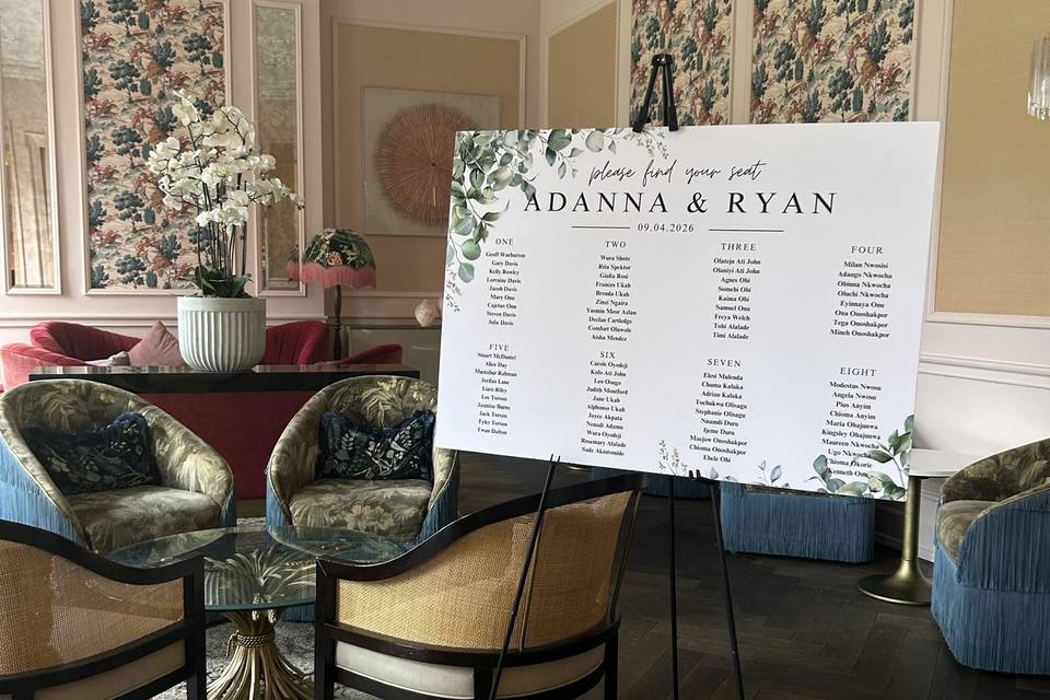 Seating chart
