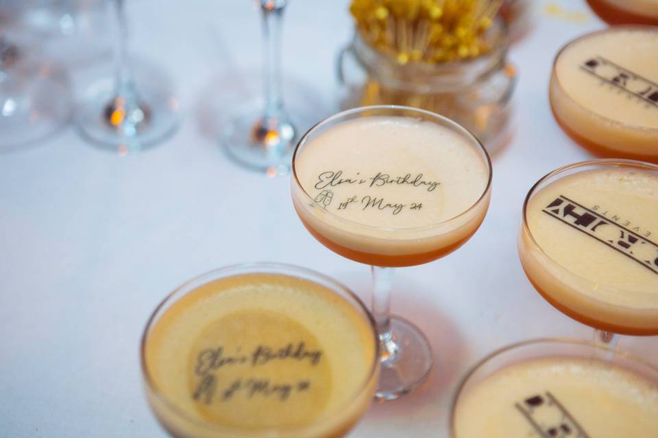 Customised cocktail toppers