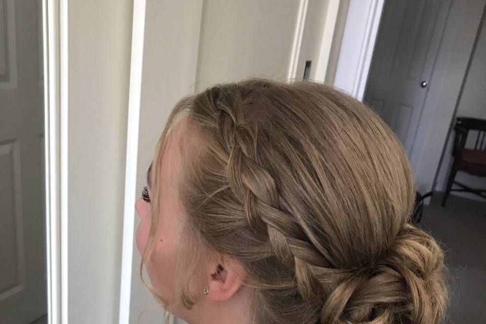 Undone Bun with Plait