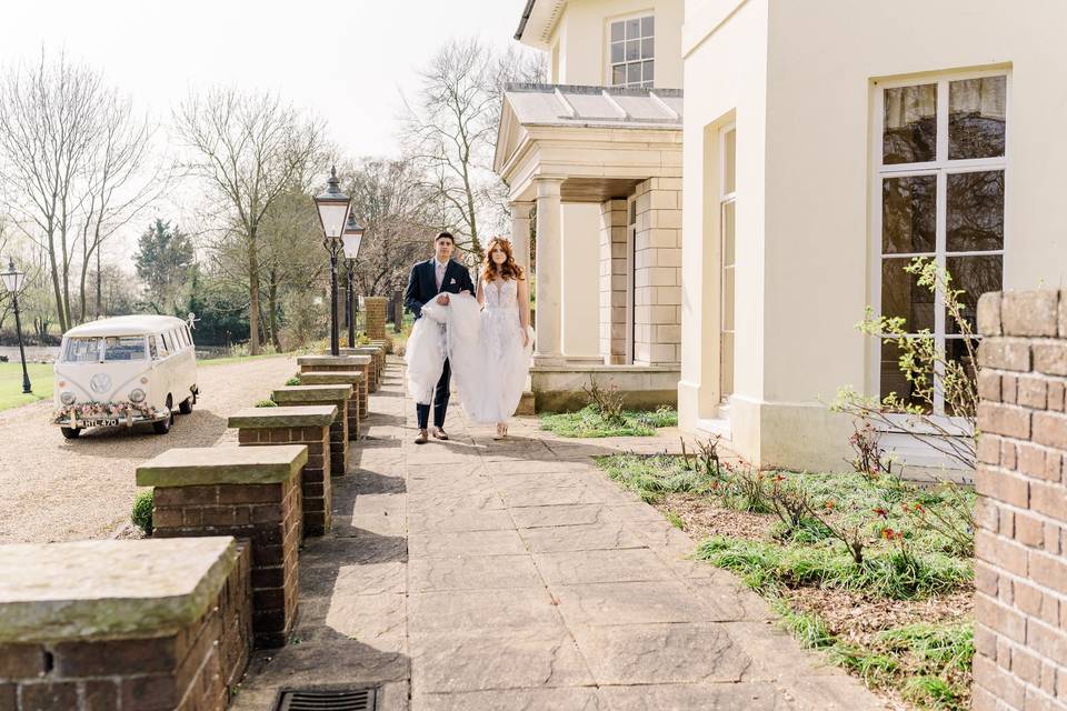 Walking to the entrance