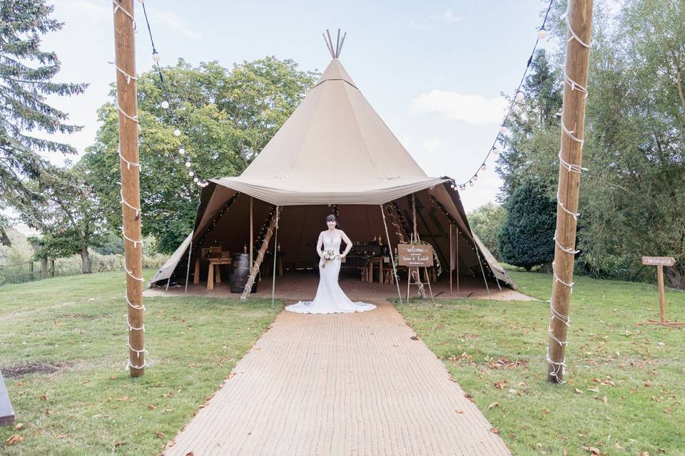 Tipi in the grounds