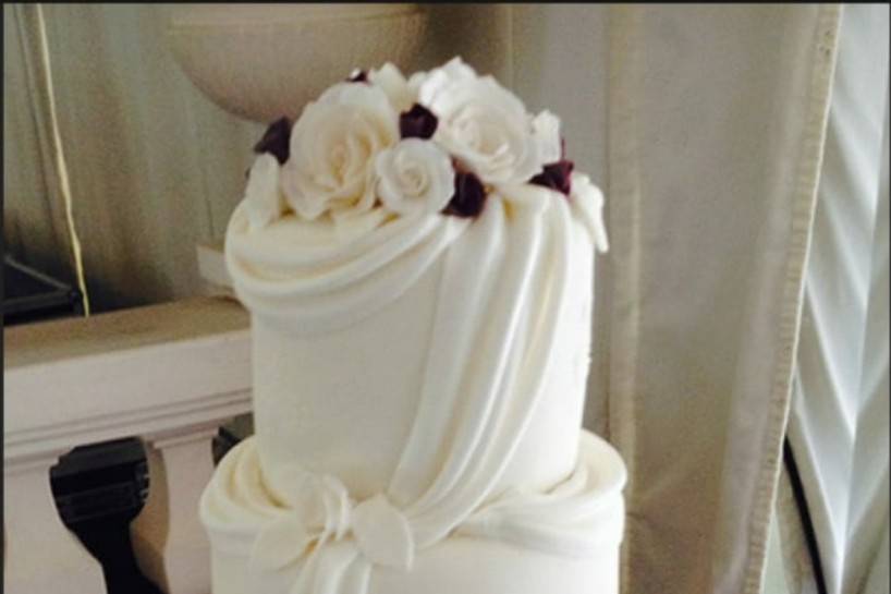 Four-tier wedding cake