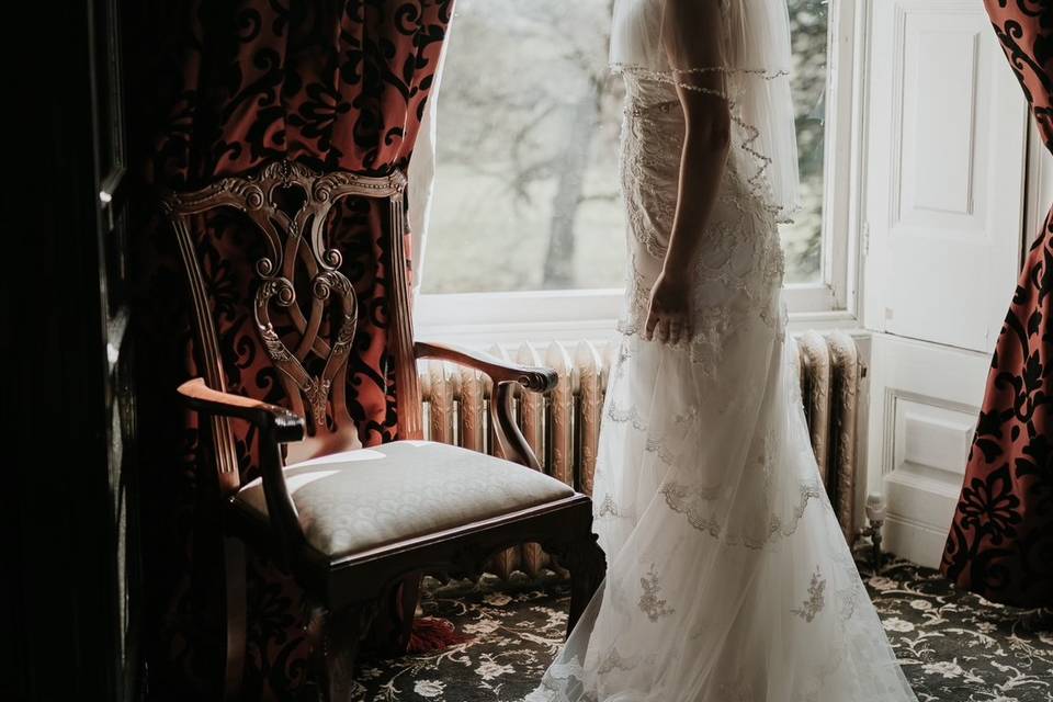 Victoria in wedding dress