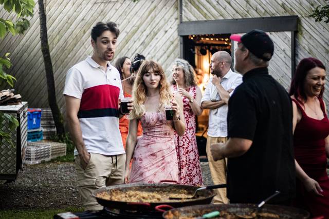 Serving Paella