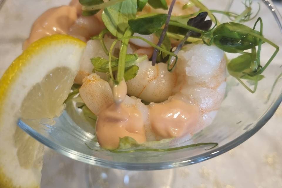 Fine Dining Prawn cocktail