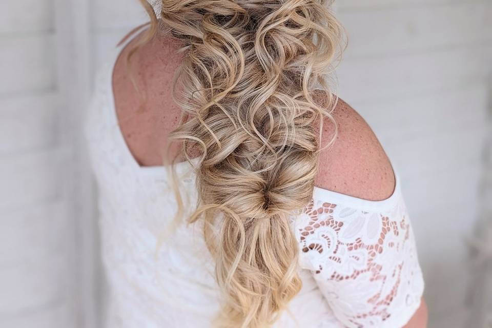 Blonde boho braid loose waves