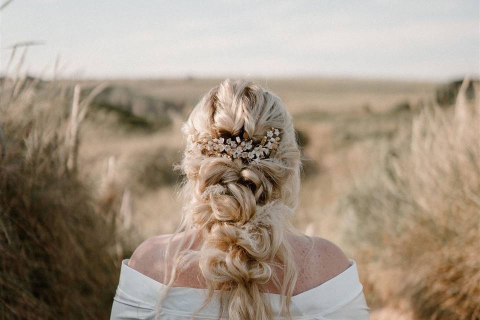 Messy bridal braid Devon