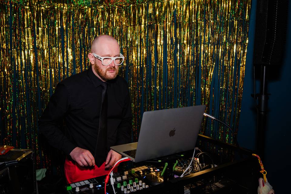 DJ Safari Phil on the decks