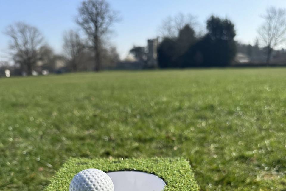 Long putt hole close up