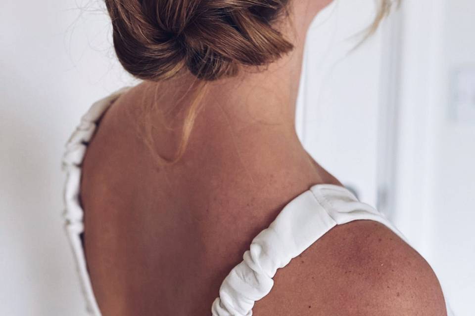 Modern bridal updo