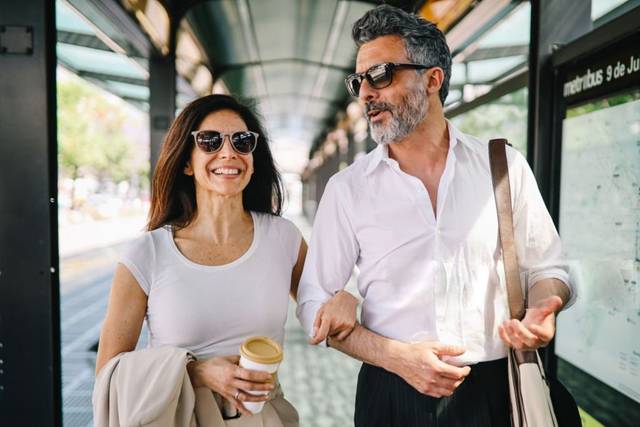 Couple going on holiday