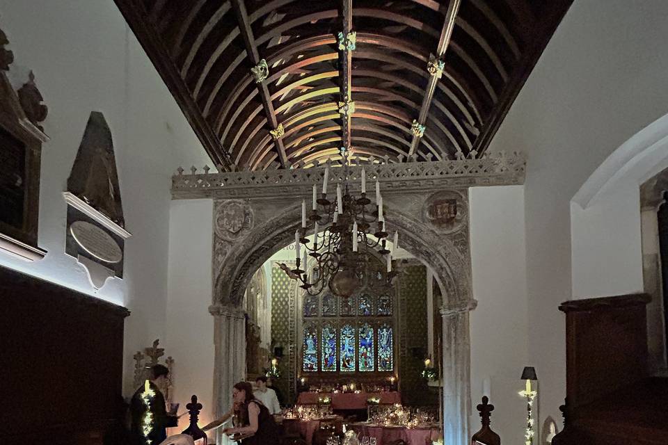 Champagne reception & dinner