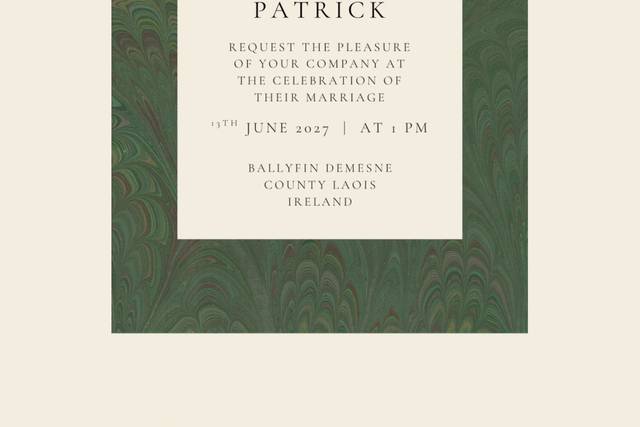 Emerald Marble Invitation