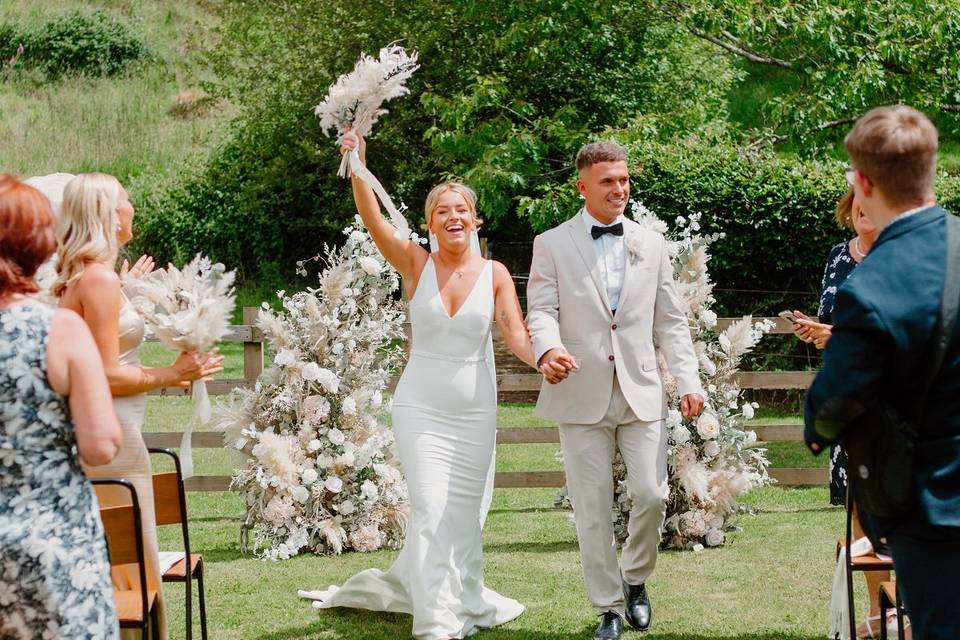 Just married on the terrace!