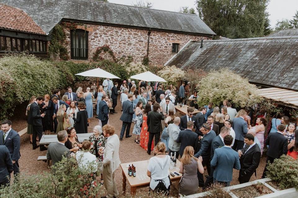 Courtyard drinks reception