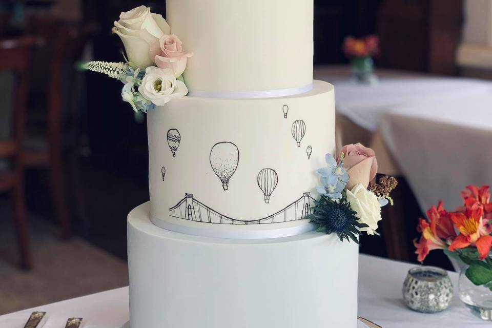 Personalised wedding cake